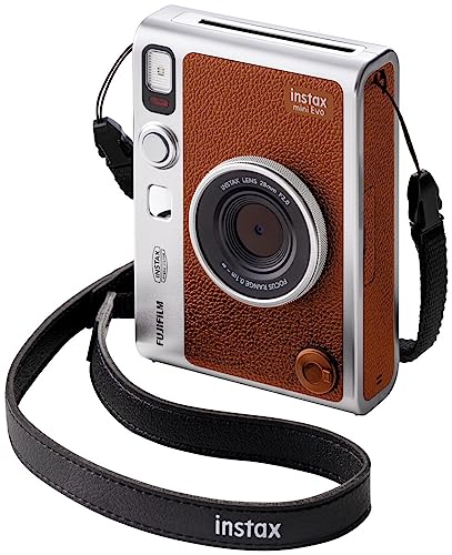 Brown Instant Camera with Instant Film, 32GB microSD and Camera Case M47487