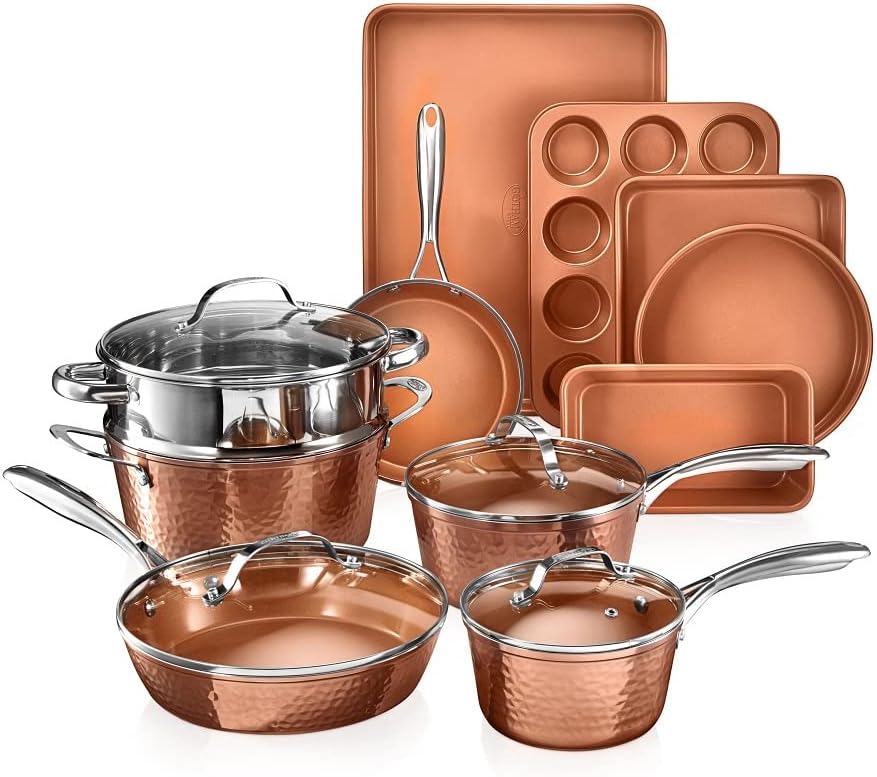 15 Pc Non Stick Ceramic Cookware Set I50630