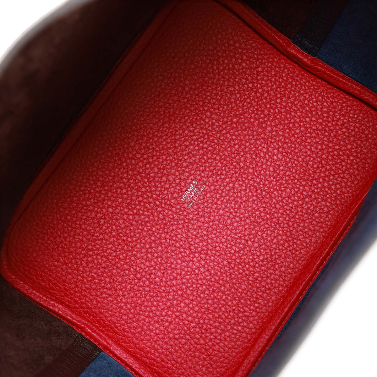 Bleu Nuit Framboise Rouge Sellier Clemence Palladium Hardware Bucket Bag X3438