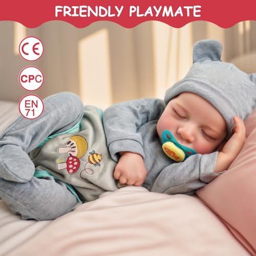 17 Inch Silicone Realistic Reborn Baby Doll with Feeding Kit X15841