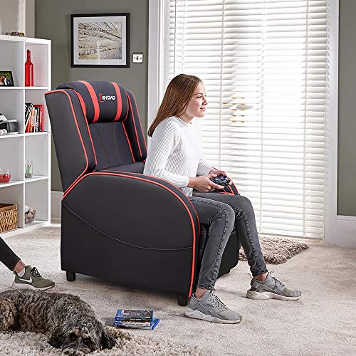 Red PU Leather Massage Recliner Chair X5546