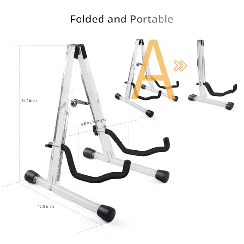 Hardwood Black Foldable Guitar Stand E873016