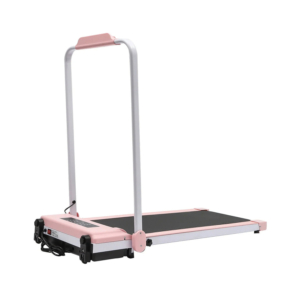 Folding Compact Treadmill 220 lbs Capacity Pink/Black Y307