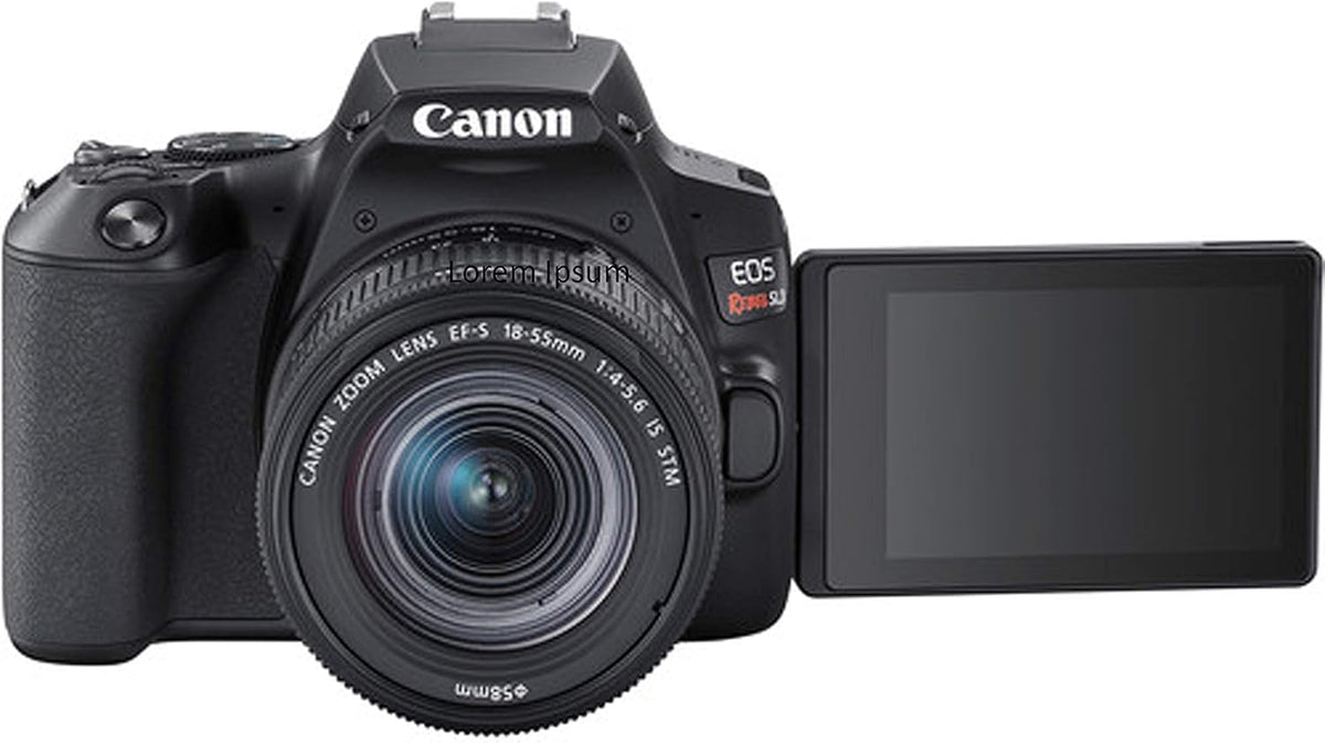 DSLR Camera with 18-55mm and 55-250mm and 420-800mm Lenses 64GB Memory Case Tripod Flash Remote 38pc Bundle E438138