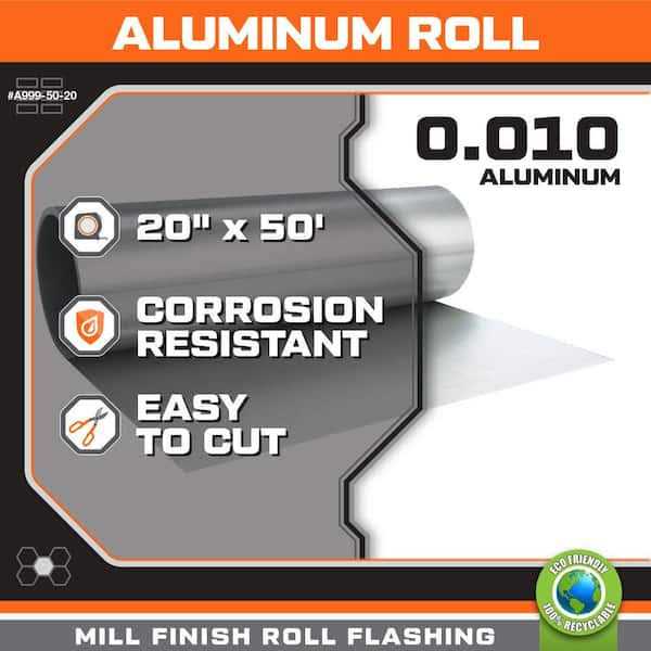 10 ft Aluminum Roll Valley Flashing D620292