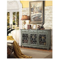 Wooden Accent Cabinet with 3 Storage Drawers Green Z496956