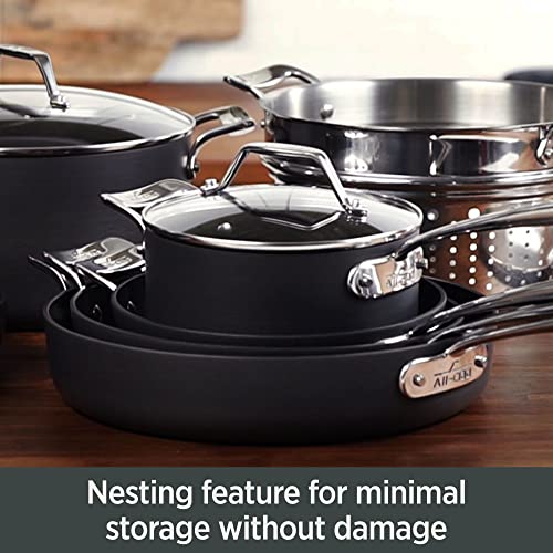 10 Piece Hard Anodized Nonstick Black Cookware Set F799