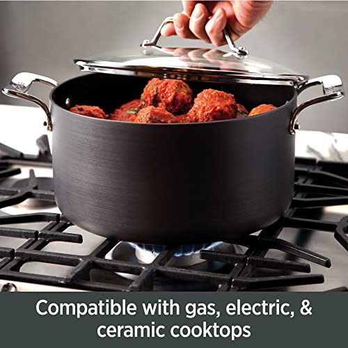 10 Piece Hard Anodized Nonstick Black Cookware Set F799