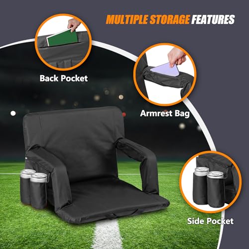 20.5"/25" Wide Padded Stadium Seat with Back Support B29743