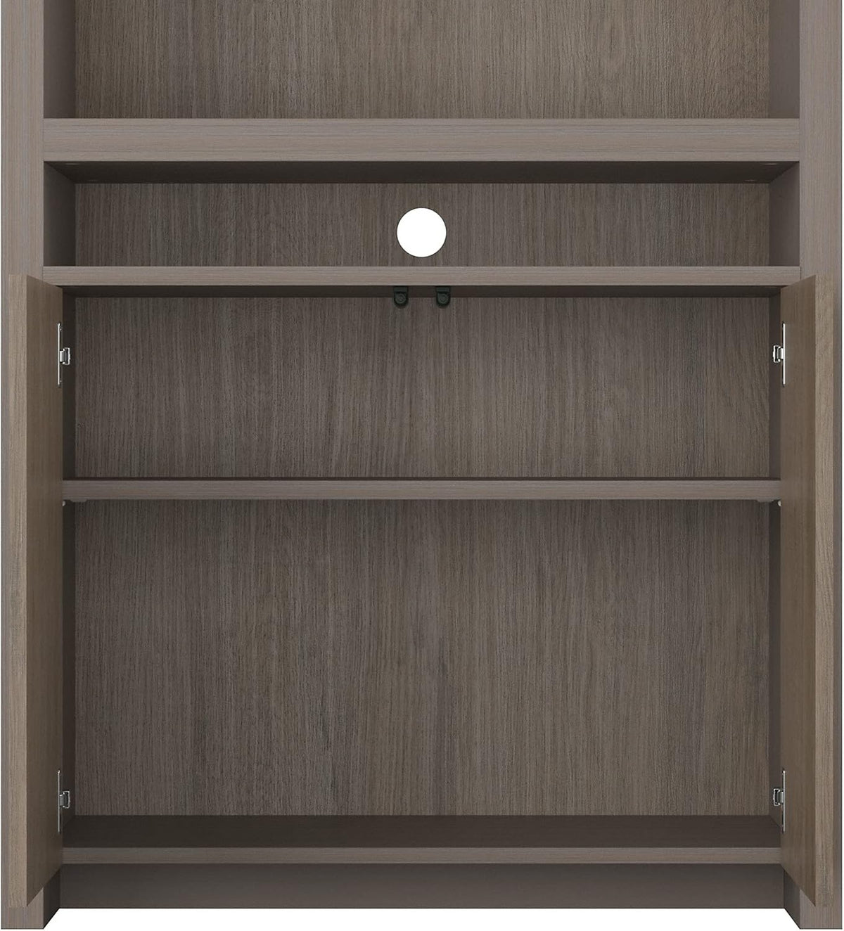 Tall 6 Shelf Bookcase with Doors in Restored Gray G5174