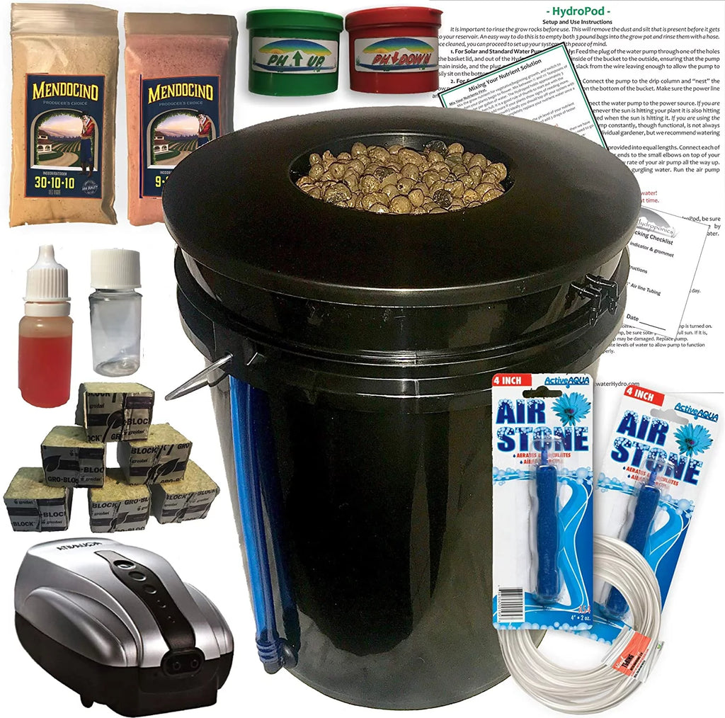 A/C Powered DWC Deep Water Culture Hydroponic Garden System Kit H325