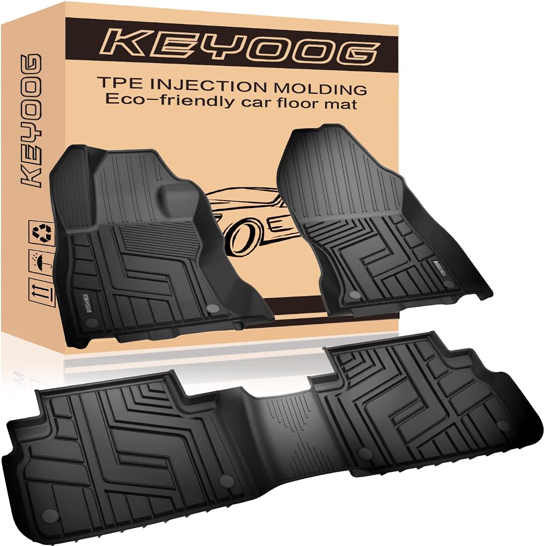 Black TPE Car Floor Mats for Subaru Forester C852