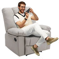 Oversized Creamy White Leather Recliner Chair J1586
