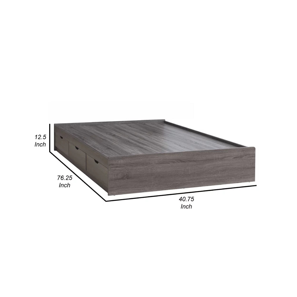 Twin Size Chest Bed with 3 Drawers L37258