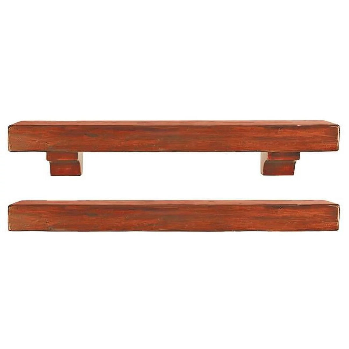 72 in. Medium Finish Rustic Distressed Shelf U245