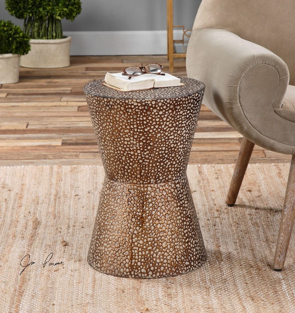Drum Shaped Accent Table 19.88 inch E19343