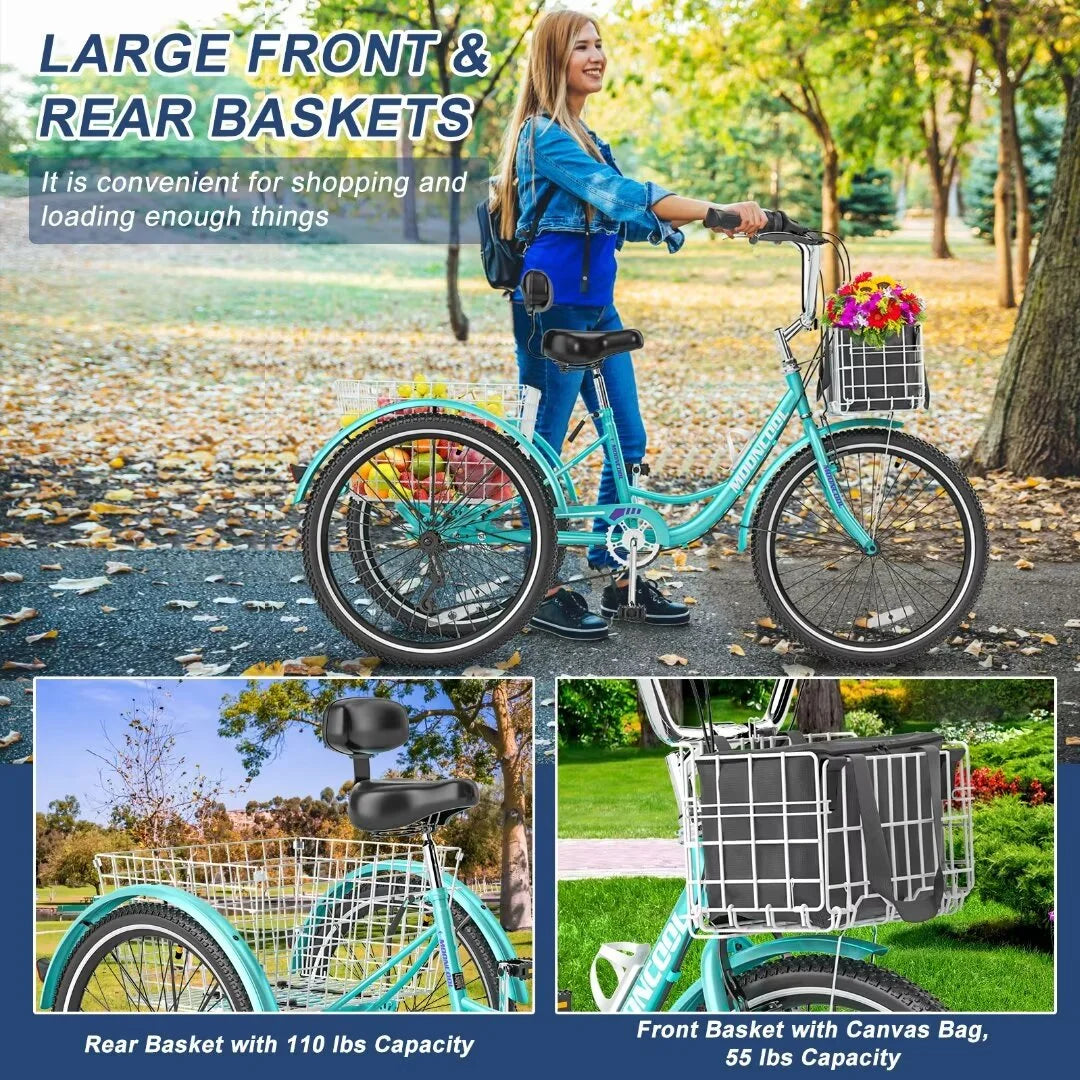 24 Inch 7 Speed Adult Tricycle S11028
