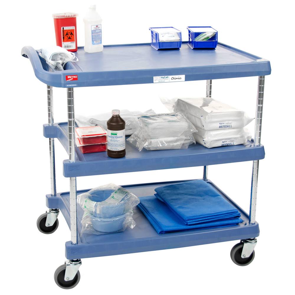 3-Shelf Utility Cart with Microban X501710