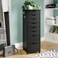Black 8 Drawer Rolling Storage Chest H2522