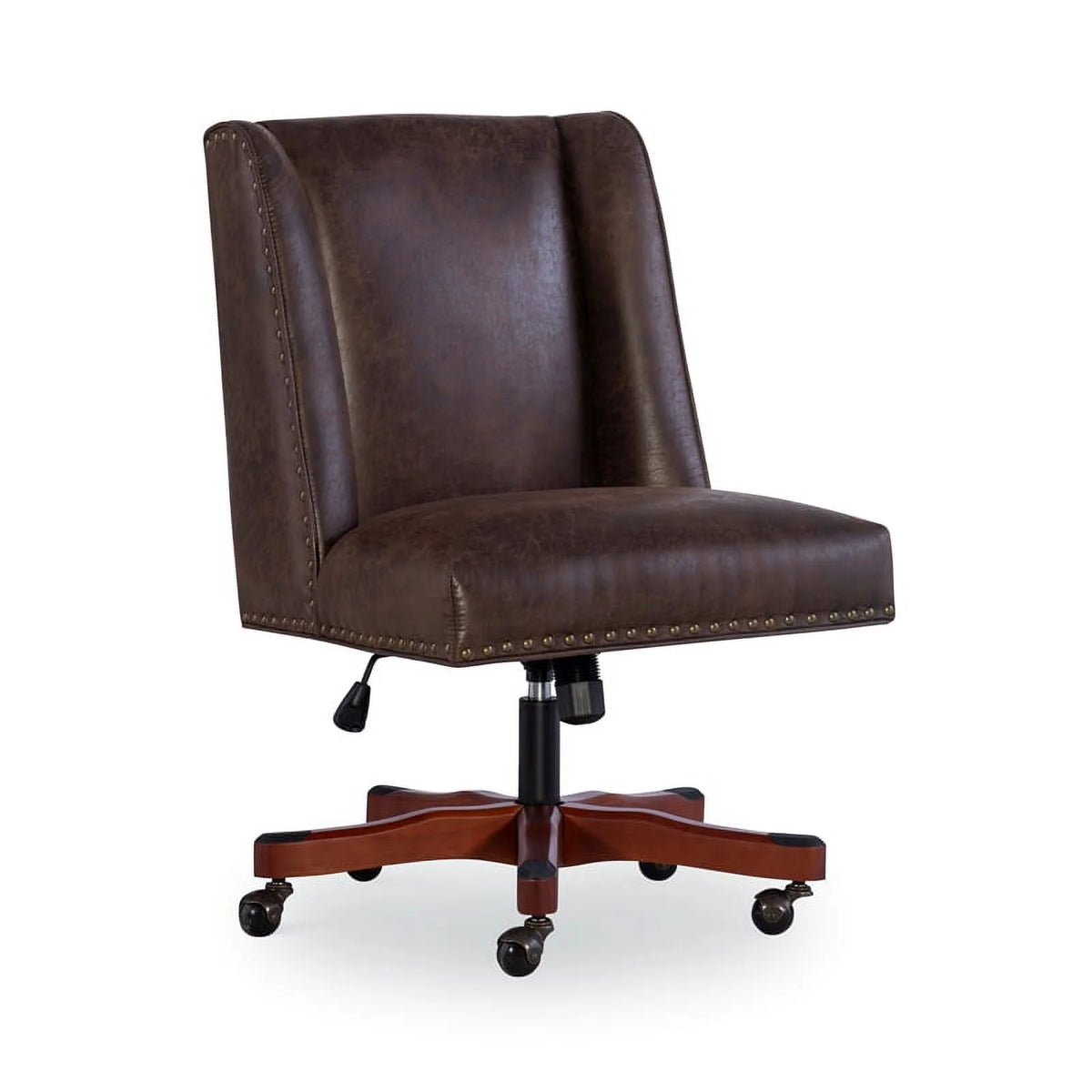 Wood Upholstered Office Chair in Brown Z2894