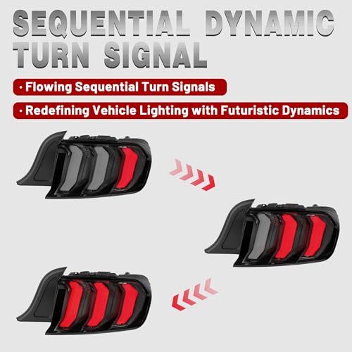 LED Tail Lights Assembly with Clear Lens Black Housing J233163