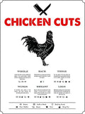 Laminated Poster 24x30 Chicken Cuts Butcher Chart N39159
