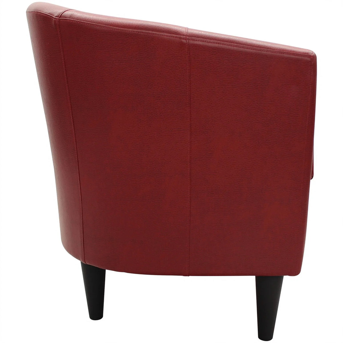 Red Faux Leather Club Chair Z3367