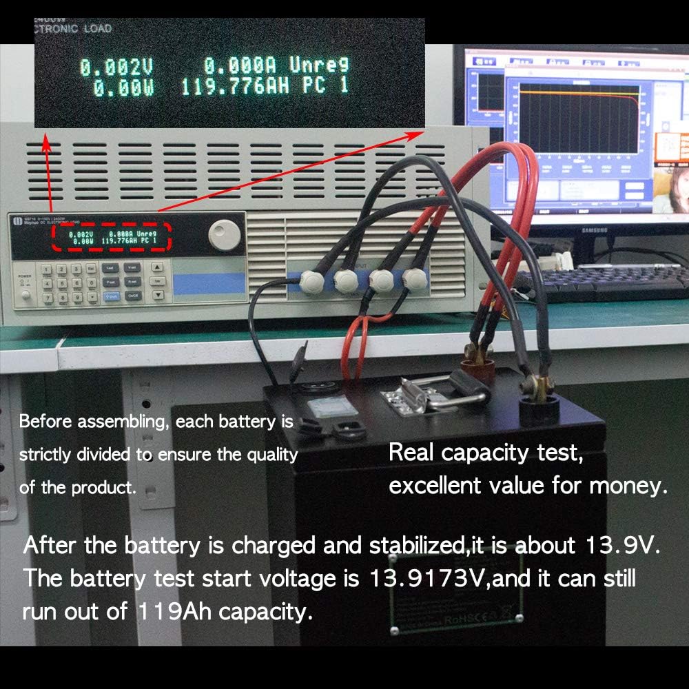 12V 120Ah LiFePO4 Deep-Cycle Battery with Built-in BMS T114