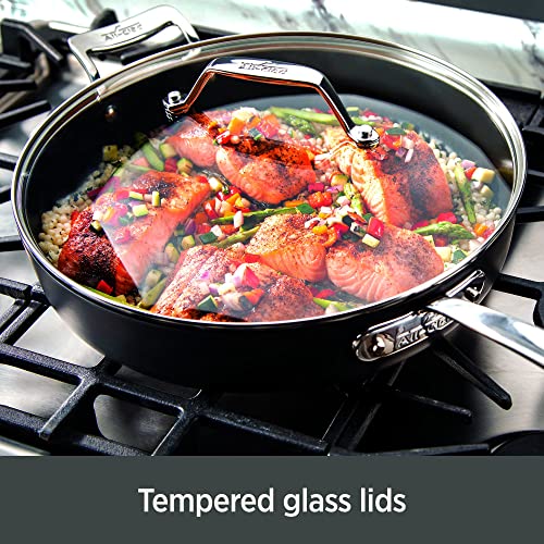 10 Piece Hard Anodized Nonstick Black Cookware Set F799