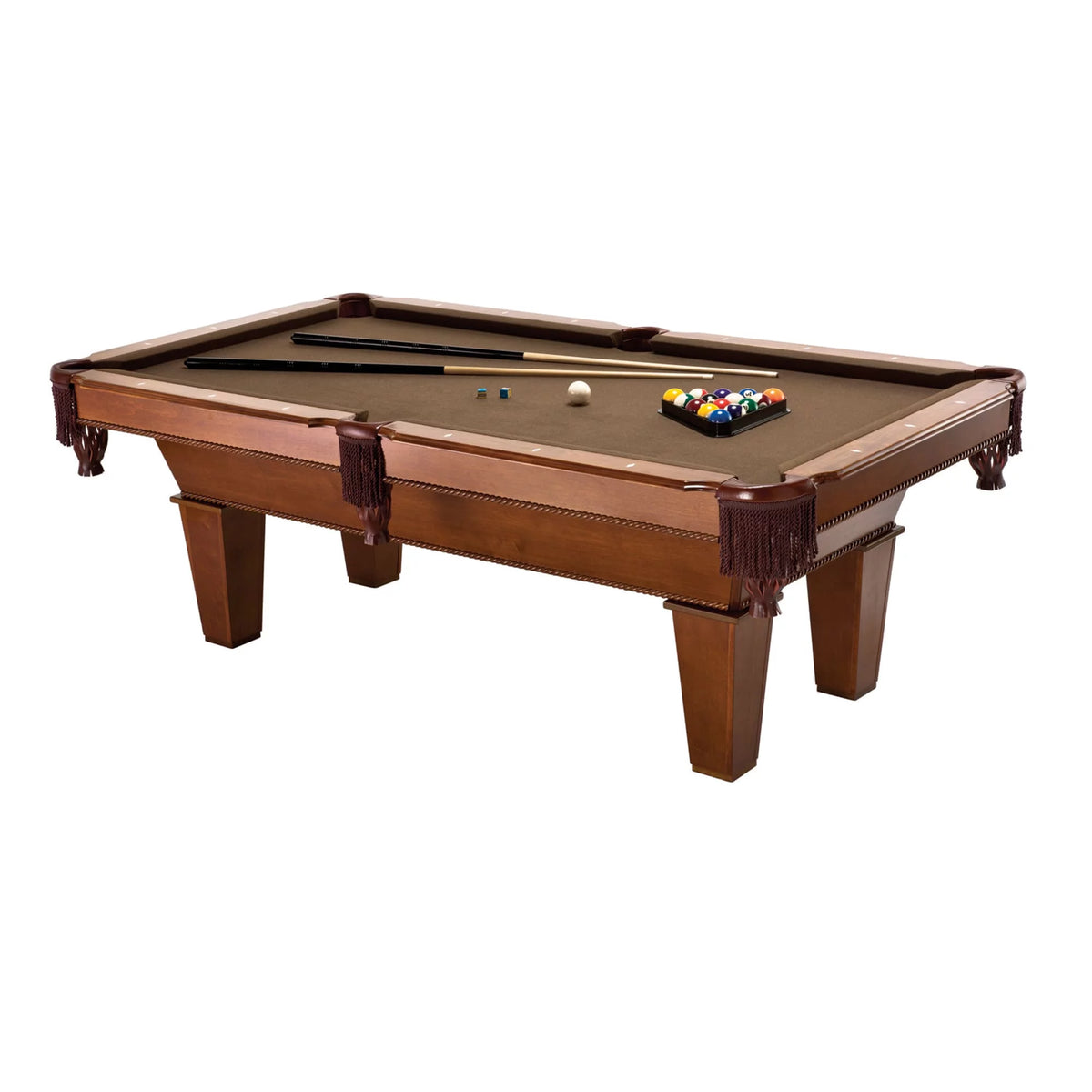 7.5' Billiard Table with Two Pool Cues W32599