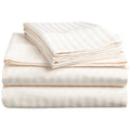 300 Thread Count Egyptian Cotton Stripe Sheet Set Cal King Ivory O673341