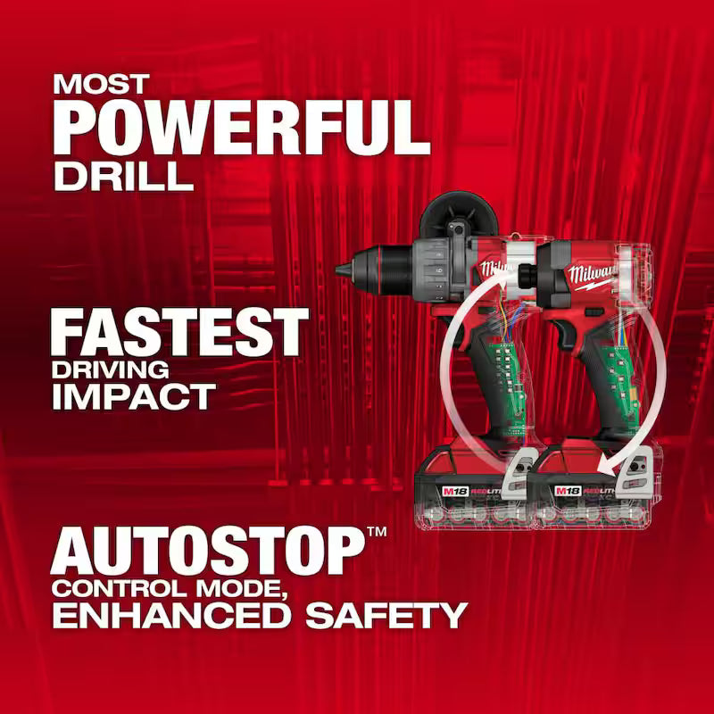 18-V Lithium Ion Brushless Cordless Combo Kit (2-Tool) with 2 Batteries G953