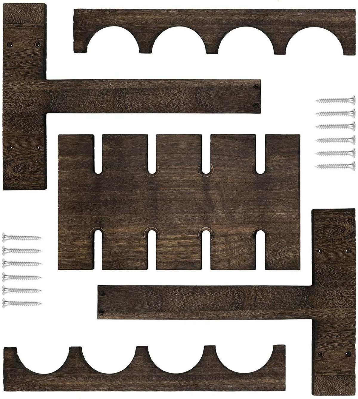 Countertop Wine Rack with 4 Glass Holder T170739