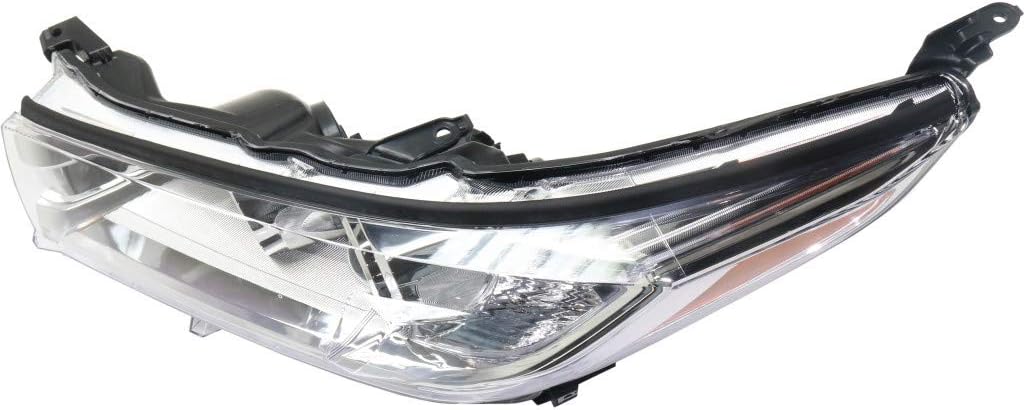 Headlight Assembly Pair for Toyota Highlander 2017 2018 2019 Driver and Passenger Side Clear Chrome B1369