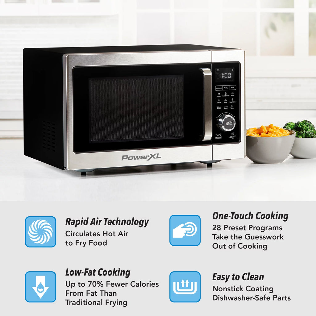 Stainless Steel Black Microwave Air Fryer D76754