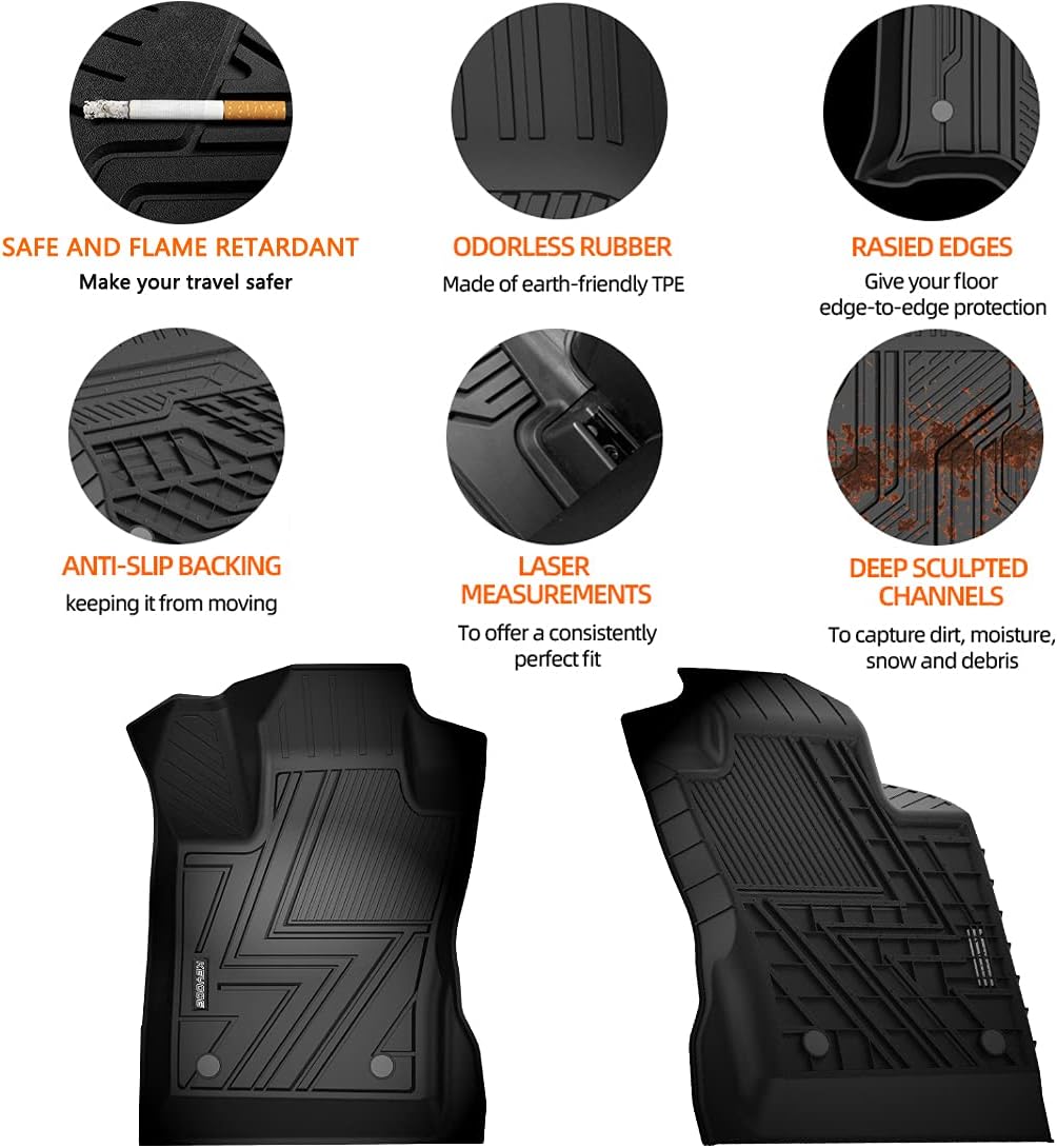 Black TPE Car Floor Mats for Subaru Forester C852