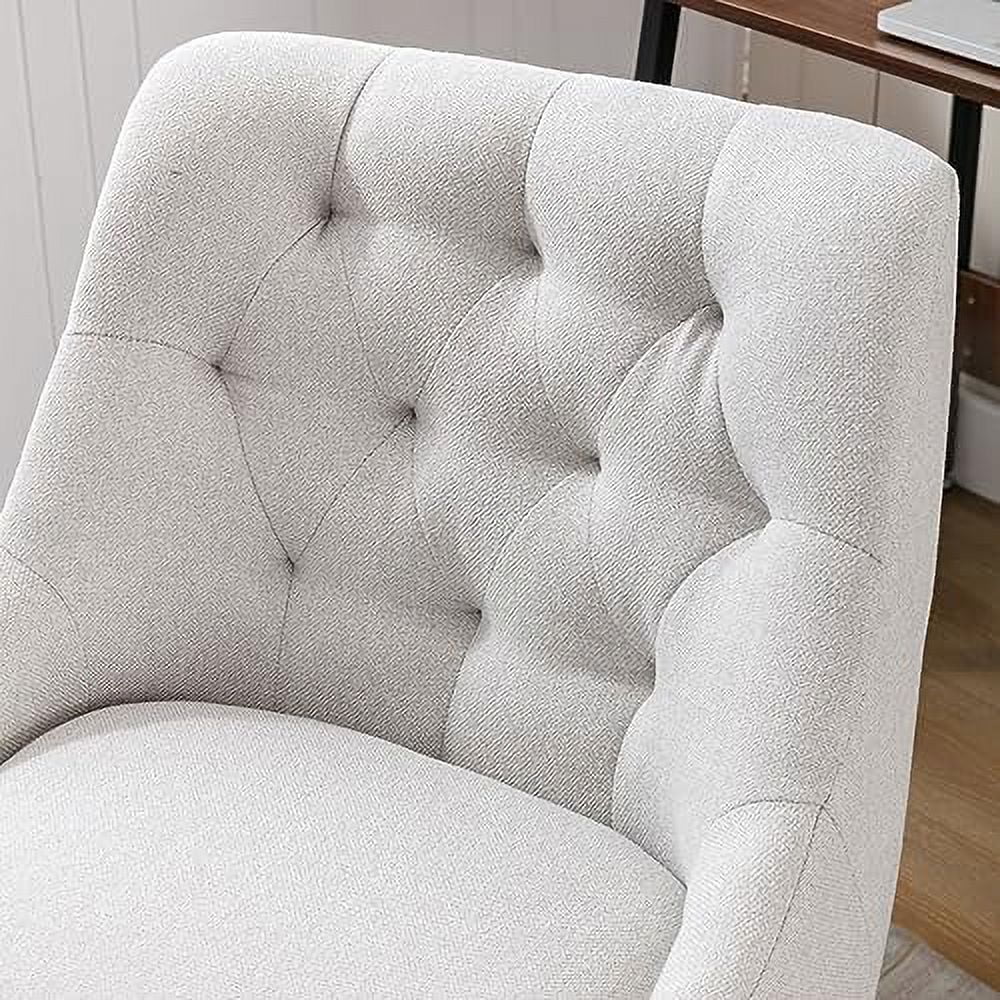 Brown Swivel Shell Chair with Wood Base and Wheels D7045