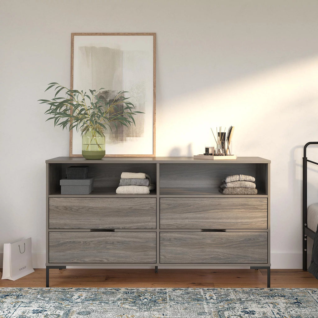 Weathered Oak Wide Dresser J208488