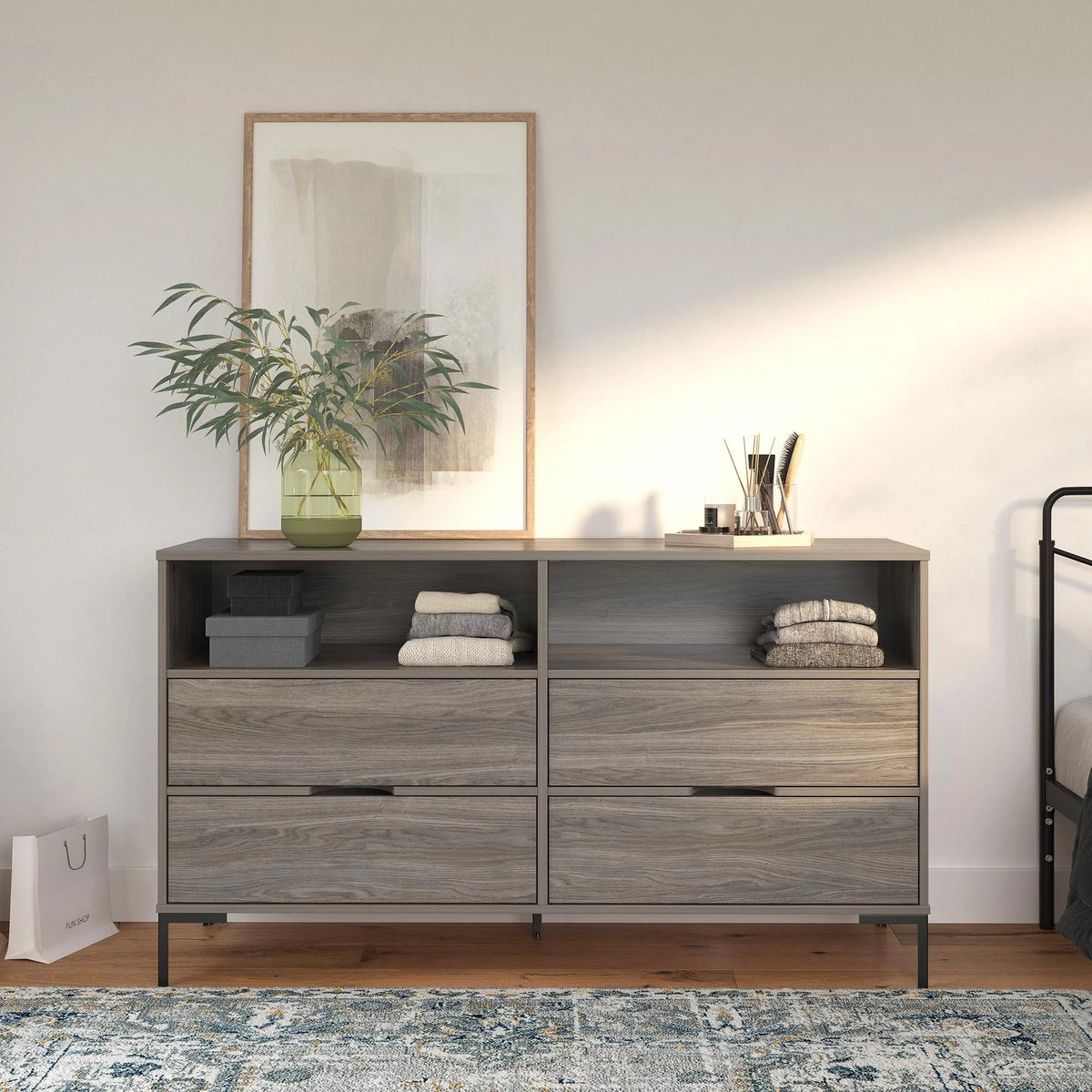 Weathered Oak Wide Dresser J208488
