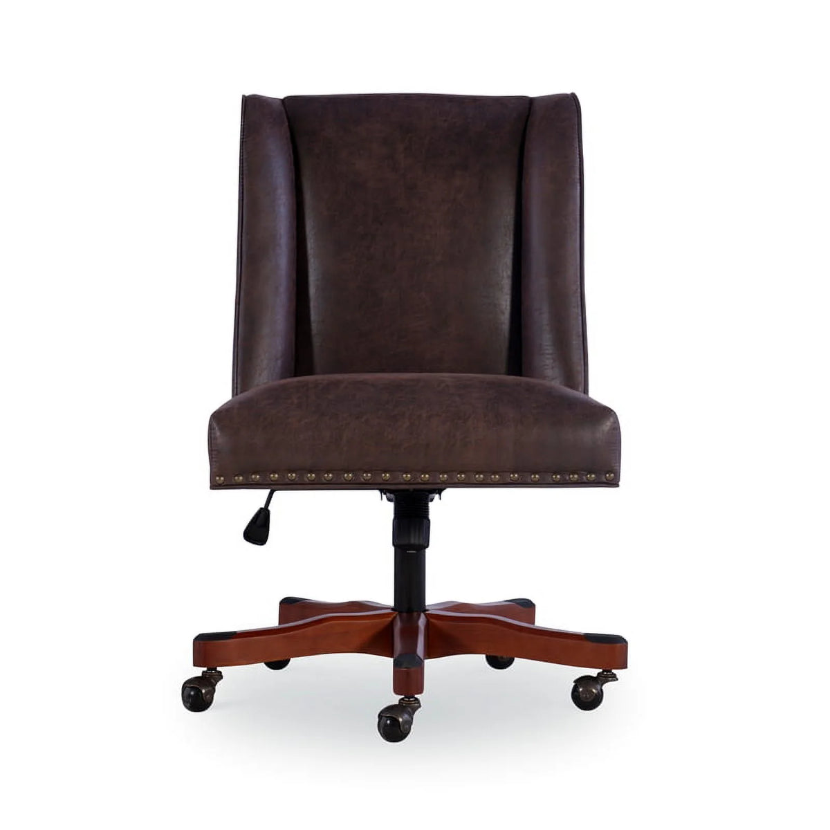 Wood Upholstered Office Chair in Brown Z2894