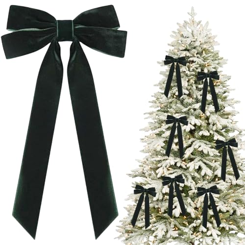 Velvet Christmas Tree Bows with Hair Clip S74126