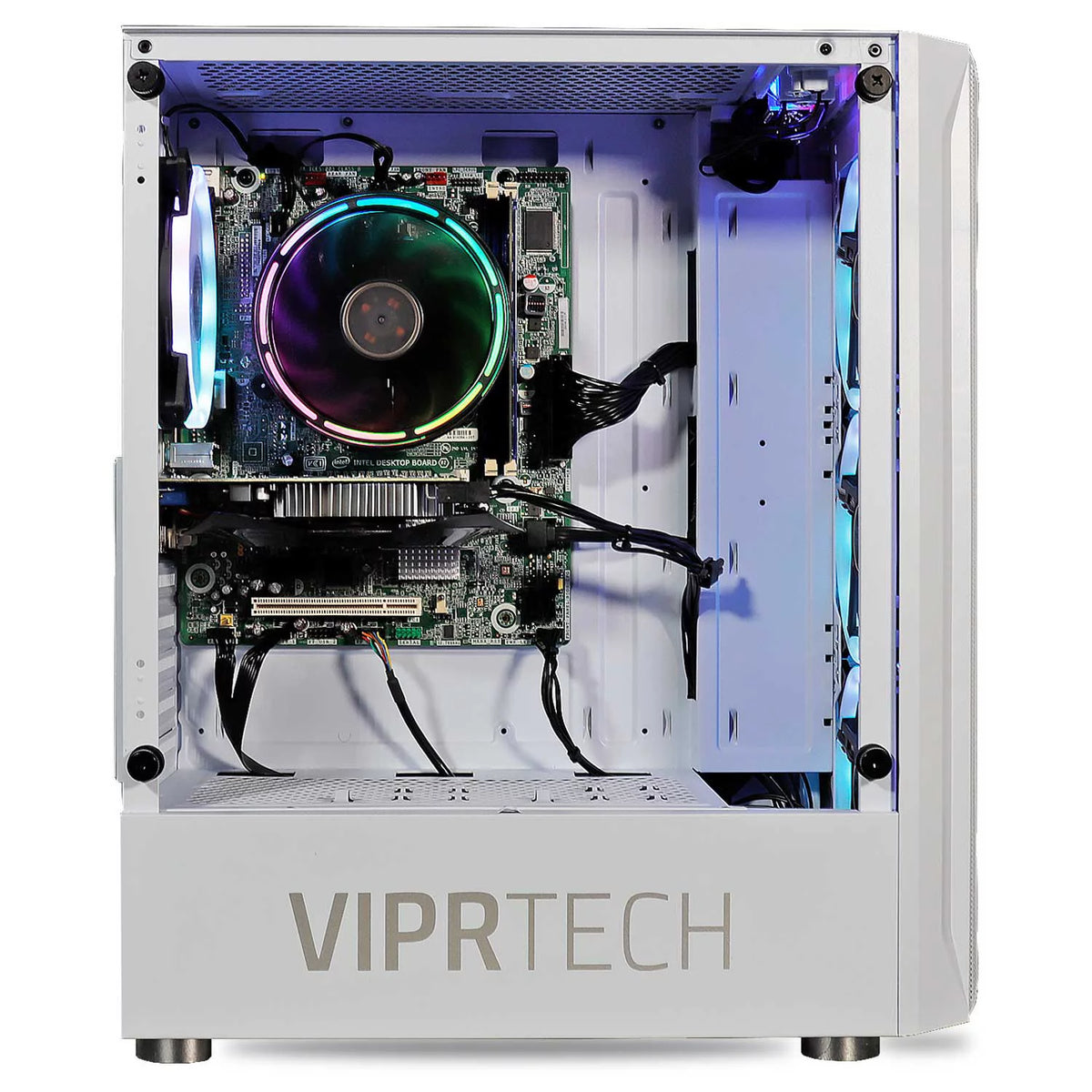 White Intel Core i5 3.40GHz GeForce GTX 650 8GB RAM 1TB HDD WiFi RGB Lighting Windows 10 Pro Gaming PC Desktop Computer F826134