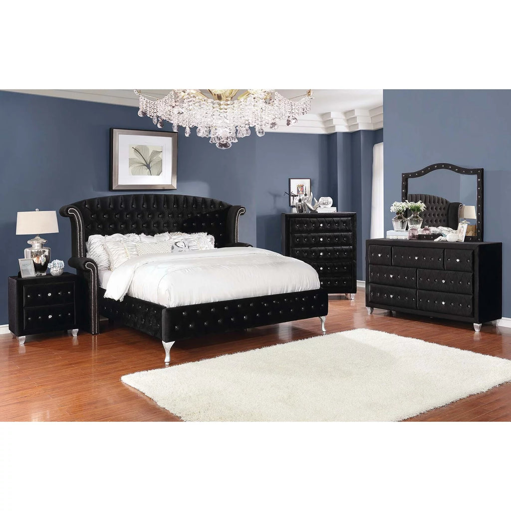Black 4-piece Queen Bedroom Set B8496