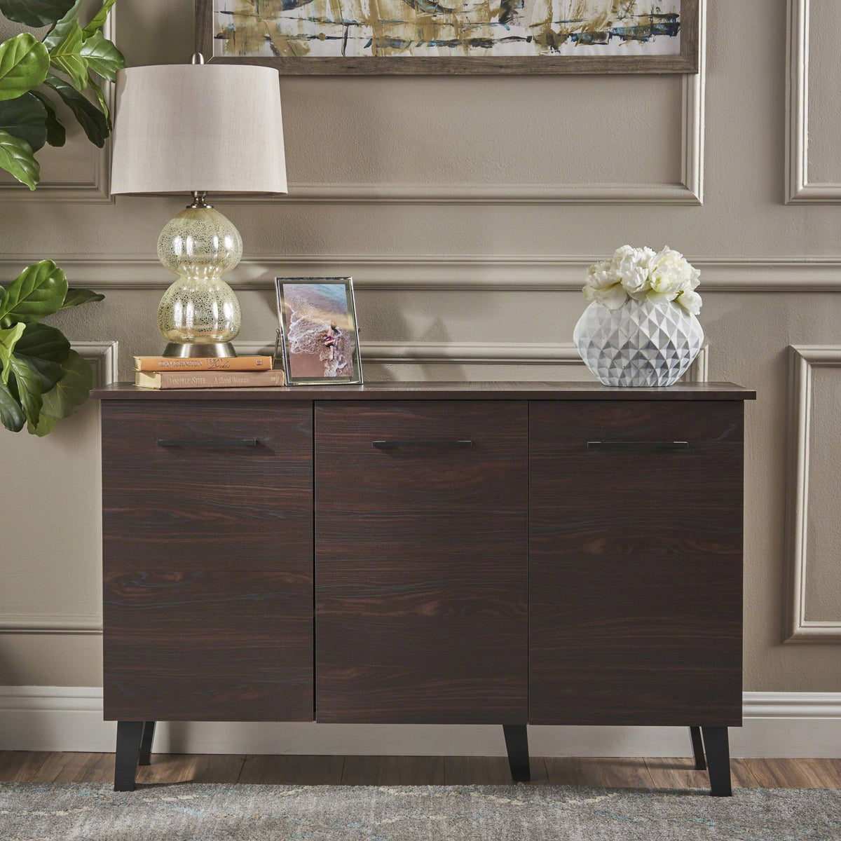 Mid Century Modern Fiberboard Cabinet B4695
