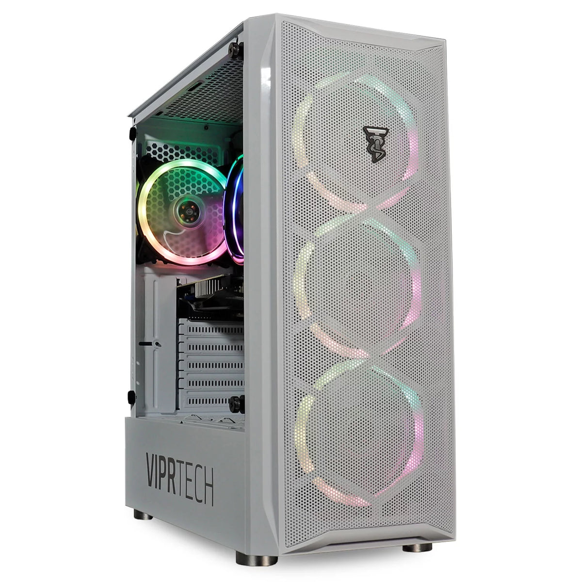 White Intel Core i5 3.40GHz GeForce GTX 650 8GB RAM 1TB HDD WiFi RGB Lighting Windows 10 Pro Gaming PC Desktop Computer F826134