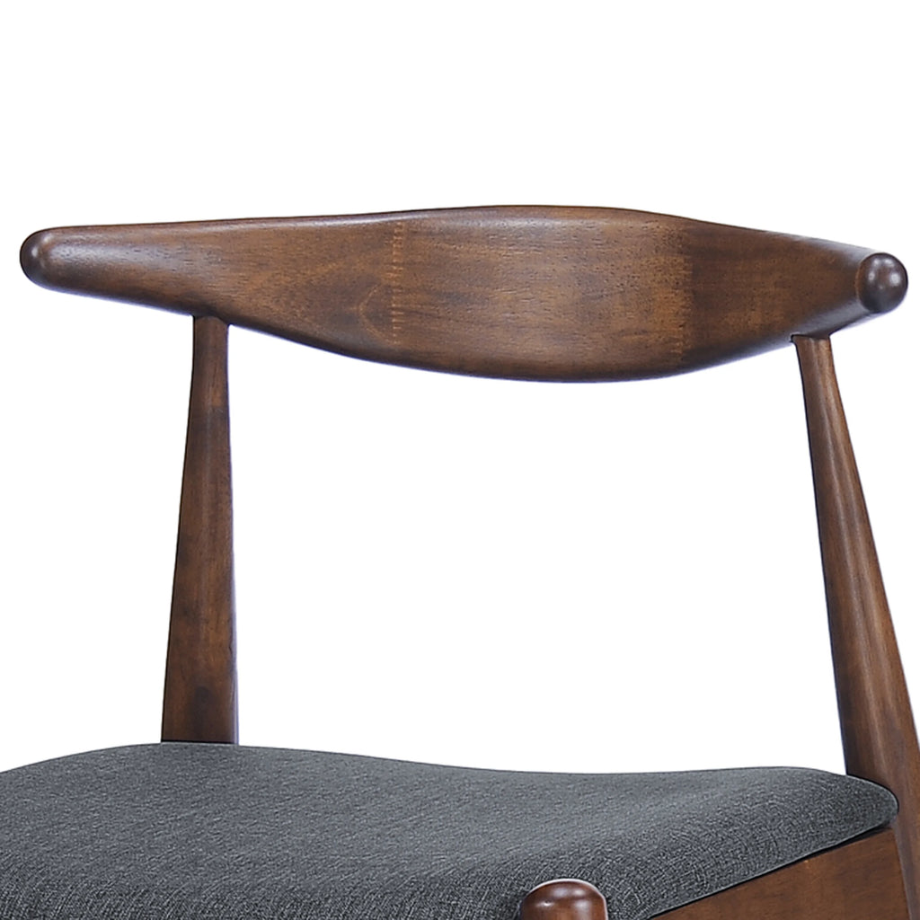 Charcoal Fabric Upholstered Dining Chairs, Set of 2 M5315