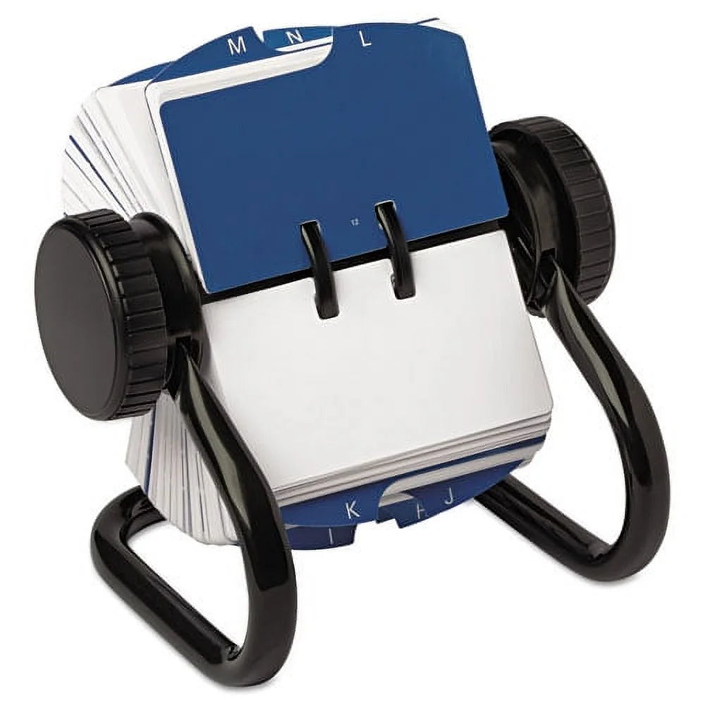 Black Rotary Card File with 250 Cards and 24 A-Z Guides H43564