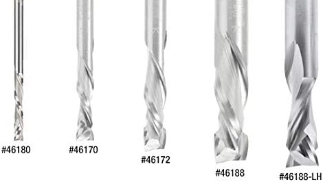 CNC Solid Carbide Compression Spiral 1/4 Dia x 7/8 x 1/4 Shank Pack of 2 J2755