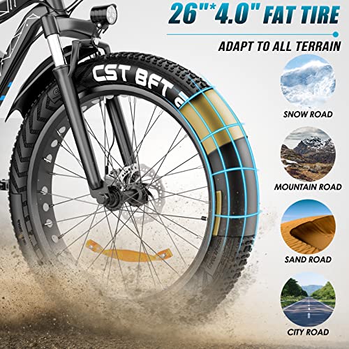 26" x 4.0 Fat Tire Electric Bicycle with 48V 13AH Removable Lithium-Ion Battery C21135