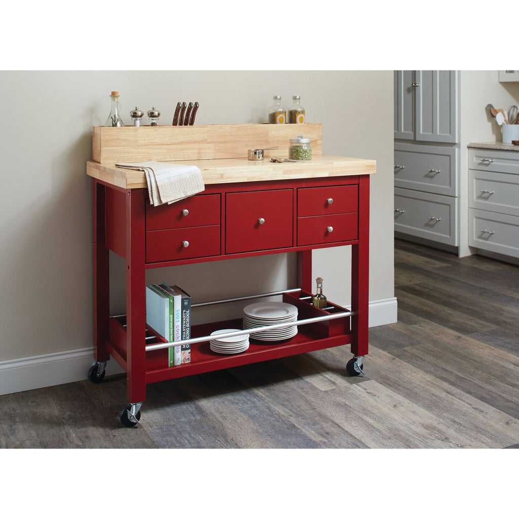 Natural/White Kitchen Cart K27815